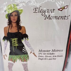 Elegant Moments Monster Mistress Medium Costume - Lime and Black